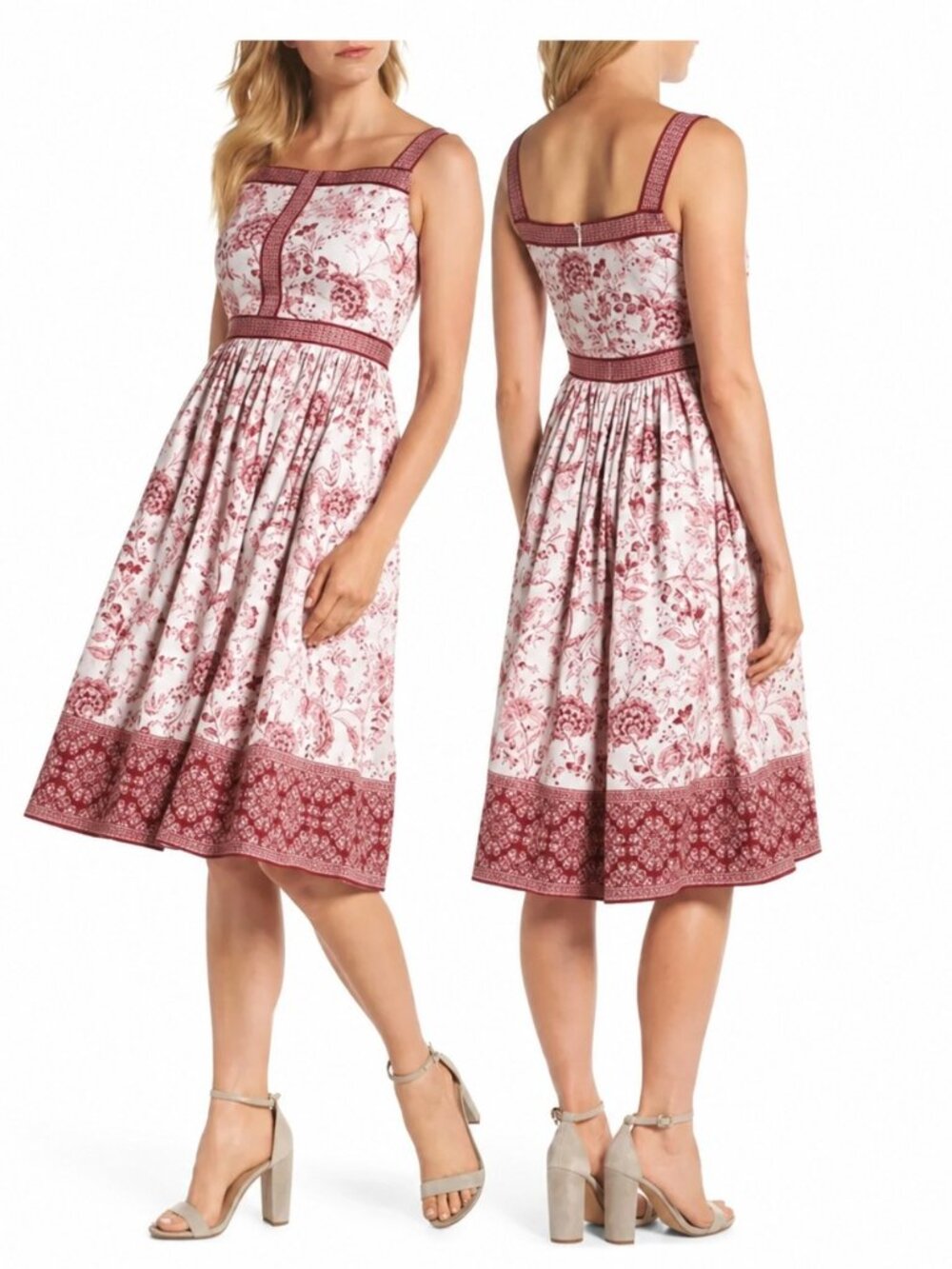 Gal Meets Glam Esme Pink Cotton Sundress Nwt
